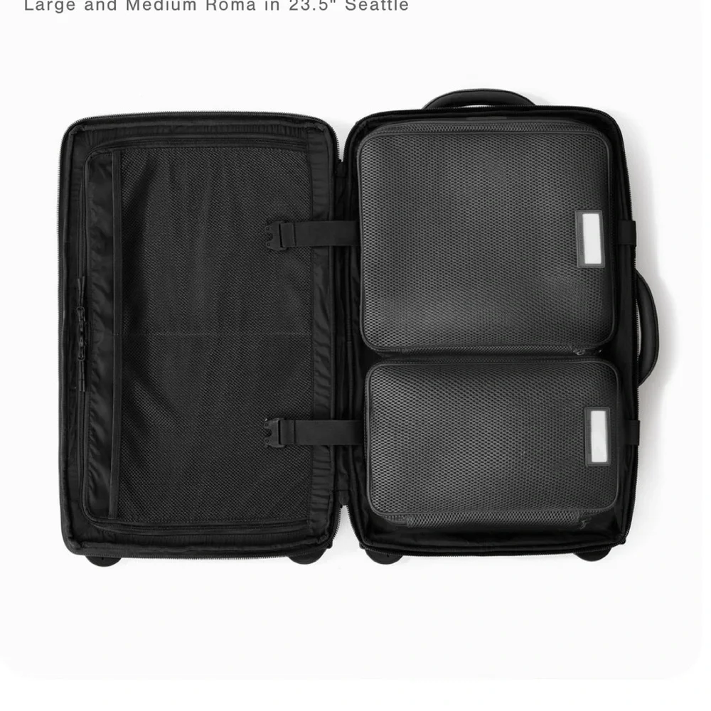 NWT: Dagne Dover Roma Packing Cube in color Carbon Air Mesh and size Medium